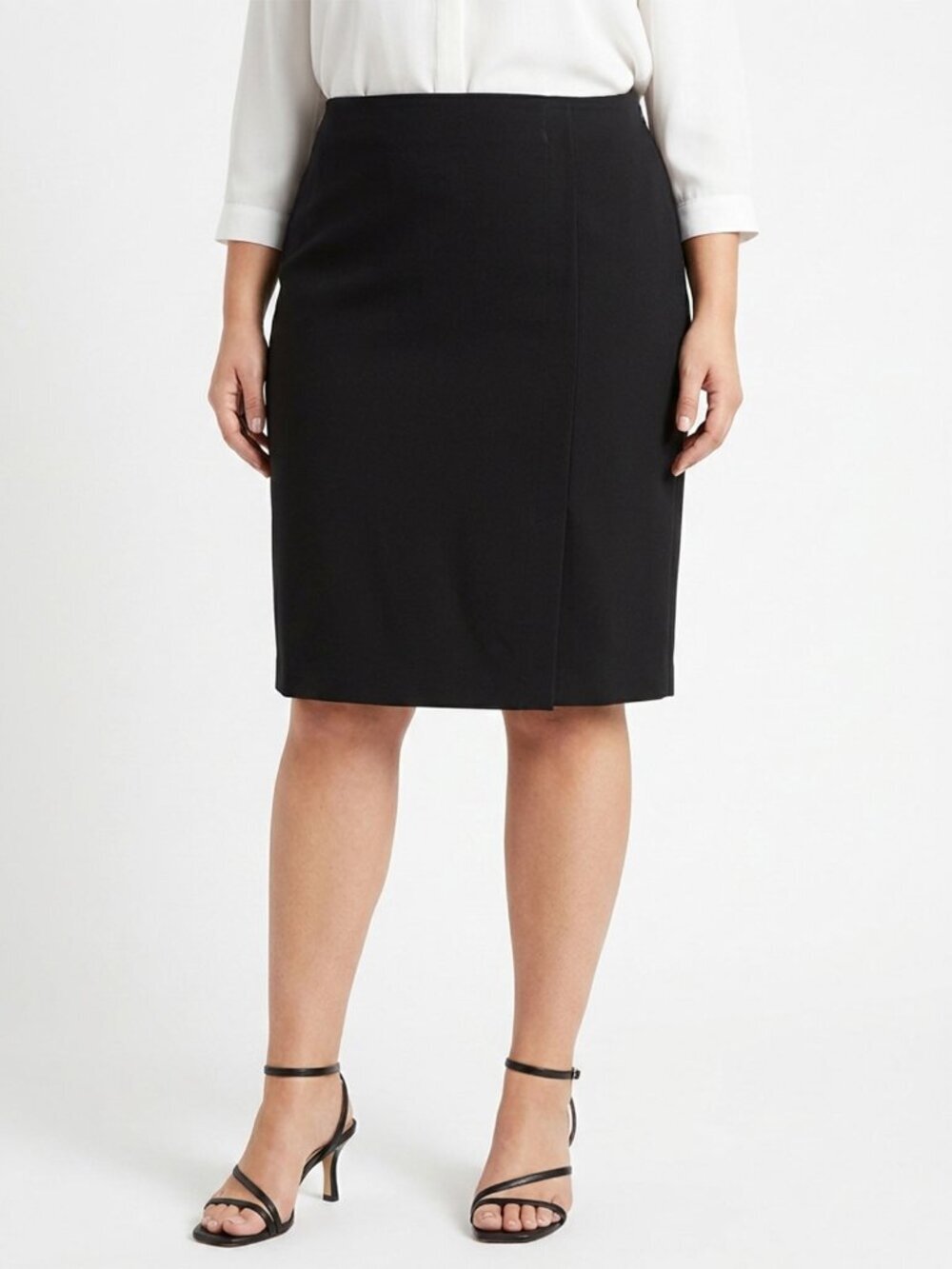 JOSEF Black Pencil Skirt Workwear Office Sleek Lined Classic Casual Plus size